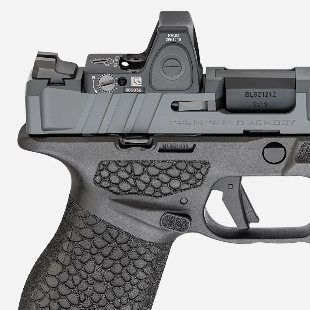 Pistolet HS Springfield Armory Echelon Pro 4.0C Comp Cut 9x19 mm - montaż kolimatora Variable Interface System i muszka trytowa